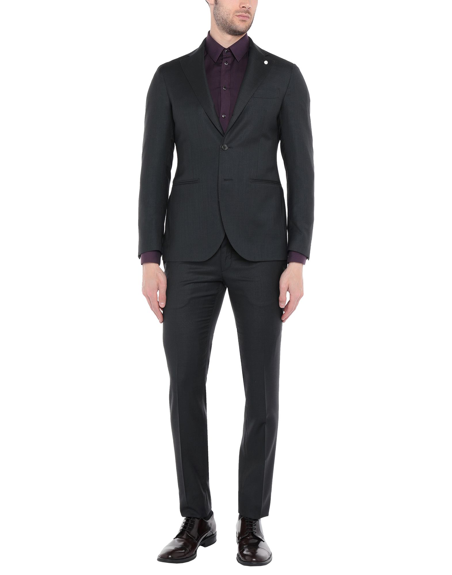 《セール開催中》LUIGI BIANCHI Mantova メンズ スーツ ブラック 50 ウール 100%