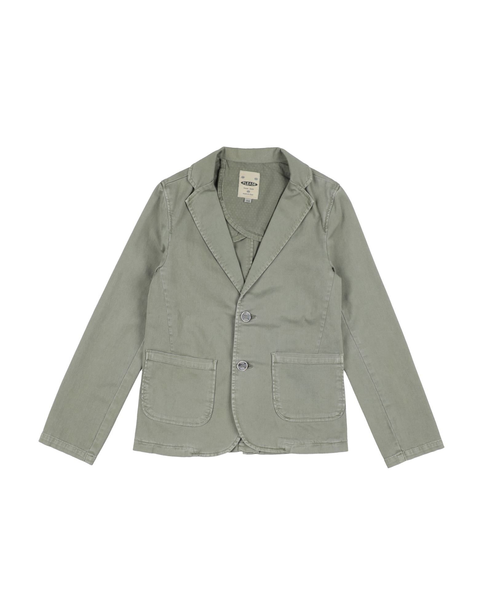 Please Kids' Suit Jackets In Military Green