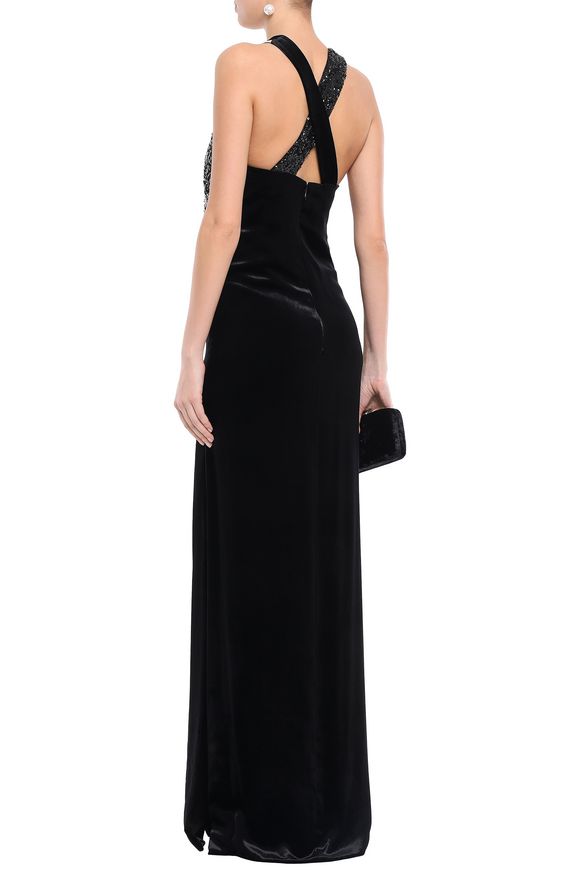 velvet sequin gown
