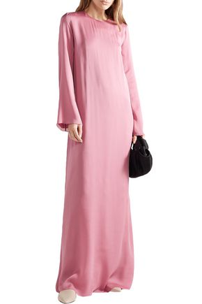 Click to view more detailed imagery on our partner's website The Row Antoi Washed Silk-charmeuse Gown In Pink