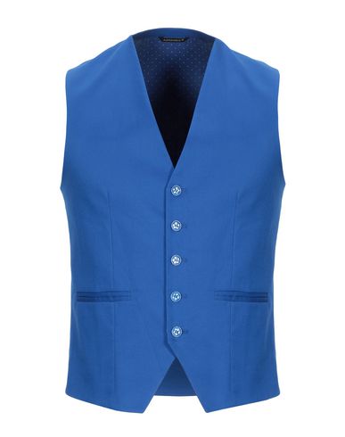 Man Tailored Vest Midnight blue Size 38 Cotton, Elastane