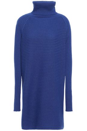 N.PEAL Ribbed cashmere turtleneck dress