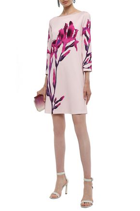 Click to view more detailed imagery on our partner's website Just Cavalli Woman Floral-Print Stretch-Jersey Mini Dress Pastel Pink