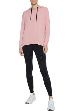 Shop Iris & Ink Stretch-jersey Hooded Top In Blush