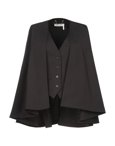 Chloé Woman Cape Black Size 6 Virgin Wool, Elastane