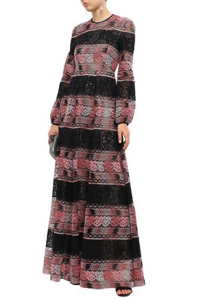 Click to view more detailed imagery on our partner's website Giambattista Valli Woman Cotton-Blend Guipure Lace Gown Black