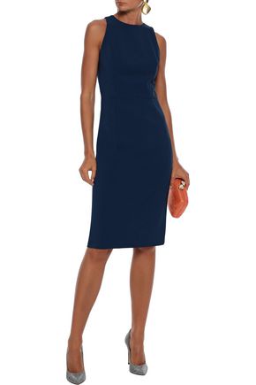 Alice And Olivia Cora Stretch-crepe Dress In Navy