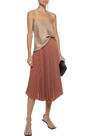Theory Teah Silk-blend Charmeuse Camisole In Sand