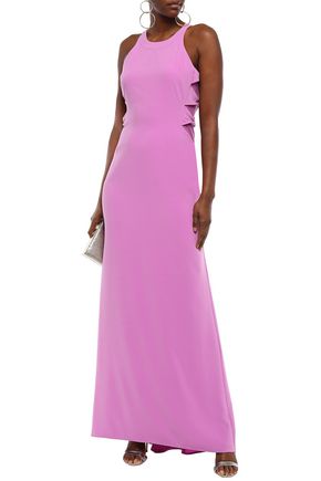 Click to view more detailed imagery on our partner's website Halston Heritage Woman Cutout Twisted Stretch-Crepe Gown Lavender