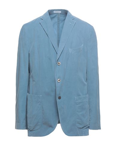 Man Blazer Blue Size 38 Cotton