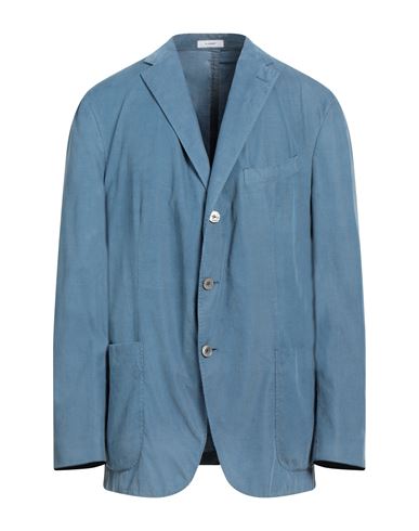 Boglioli Man Blazer Azure Size 44 Cotton In Blue