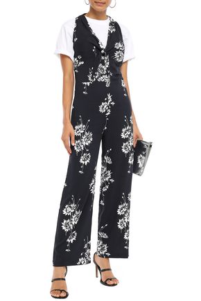 MCQ BY ALEXANDER MCQUEEN KNOTTED FLORAL-PRINT TWILL JUMPSUIT,3074457345621385077