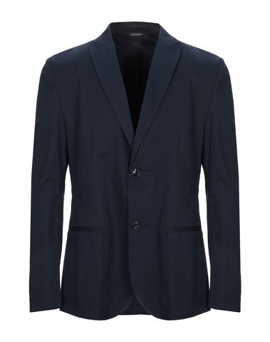 Man Blazer Blue Size 36 Cotton, Elastane