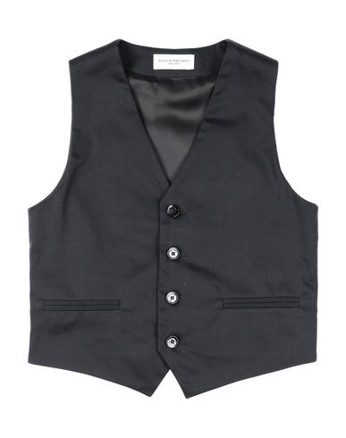 Paolo Pecora Babies'  Toddler Boy Tailored Vest Black Size 6 Cotton, Elastane