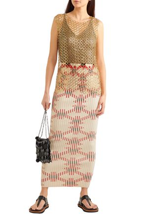 Paco Rabanne Woman Gold-tone Chainmail Tank Gold