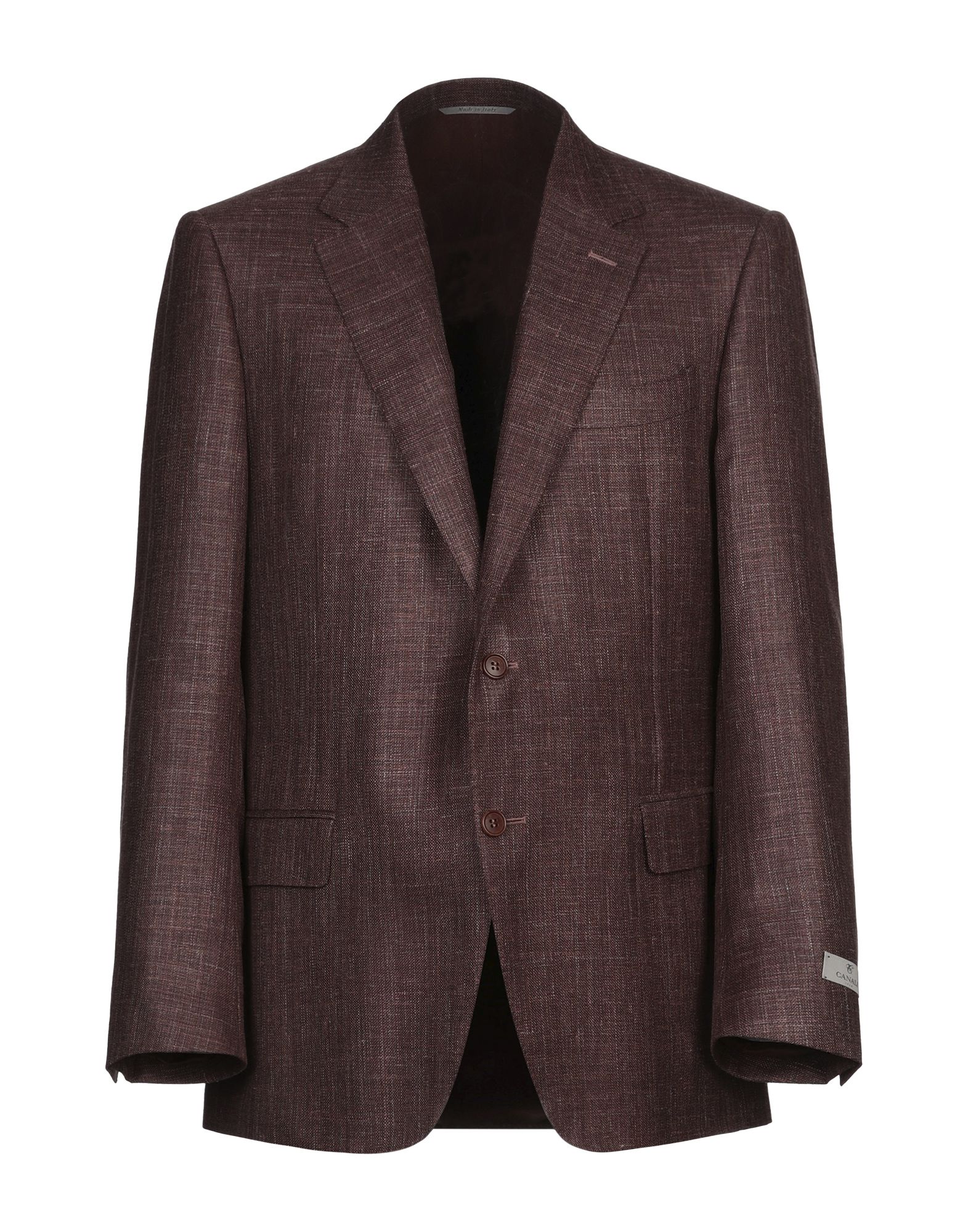 《セール開催中》CANALI メンズ テーラードジャケット ブラウン 48 ウール 68% / シルク 20% / 麻 12%