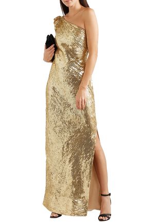 NAEEM KHAN ONE-SHOULDER SEQUINED TULLE GOWN,3074457345621531858
