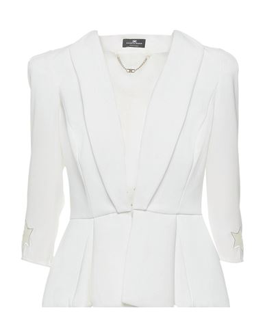 Elisabetta Franchi Woman Suit Jacket White Size 4 Polyester