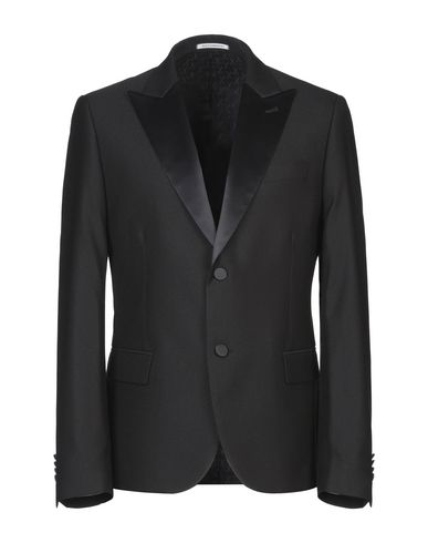 Man Blazer Black Size 44 Polyester, Viscose, Elastane, Cotton