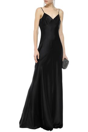 AMANDA WAKELEY FLUTED SATIN GOWN,3074457345621732889