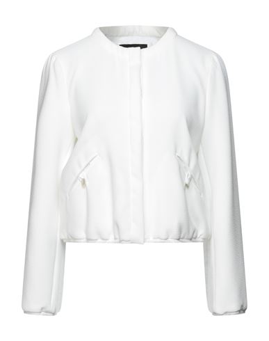 Emporio Armani Woman Blazer White Size 4 Polyester, Elastane