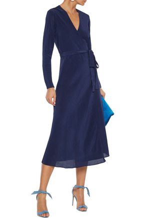 dvf midi wrap dress