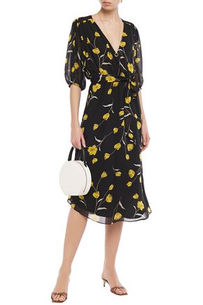 joie black floral dress