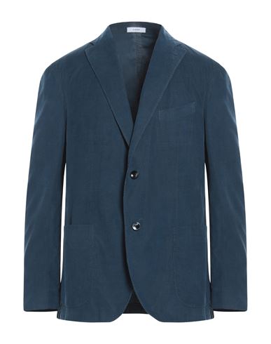 Boglioli Man Suit Jacket Slate Blue Size 36 Cotton
