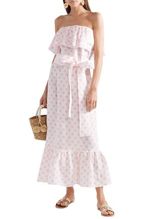 lisa marie fernandez pink polka dot dress