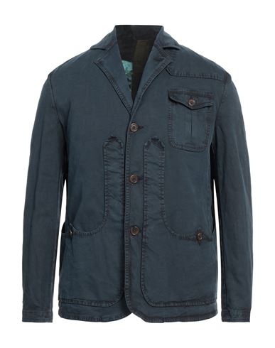 Capalbio Man Suit Jacket Midnight Blue Size 40 Cotton
