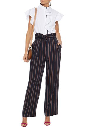 Click to view more detailed imagery on our partner's website Victoria Victoria Beckham Ruffled Cotton-poplin Blouse In White