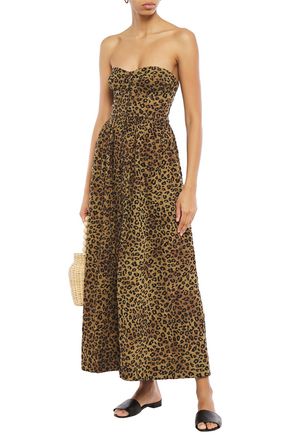 MARA HOFFMAN MERCEDES STRAPLESS EMBROIDERED ORGANIC COTTON-BROADCLOTH MAXI DRESS,3074457345621925135