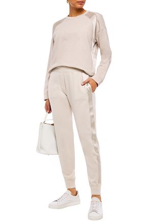 Brunello Cucinelli Bead-embellished French Cotton-blend Terry Sweatshirt In Neutral