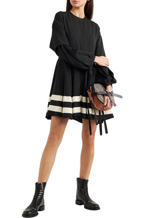 JW ANDERSON CANVAS-TRIMMED TWILL MINI DRESS,3074457345622599286