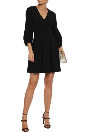 Ba&sh Tynda Pleated Cady Mini Dress In Black