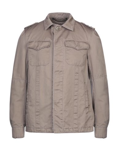 Man Jacket Khaki Size 40 Cotton, Linen