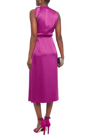 nanushka kalila satin midi dress