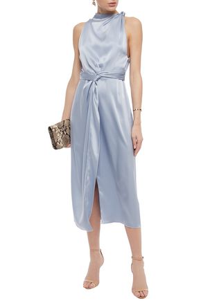 nanushka kalila satin midi dress