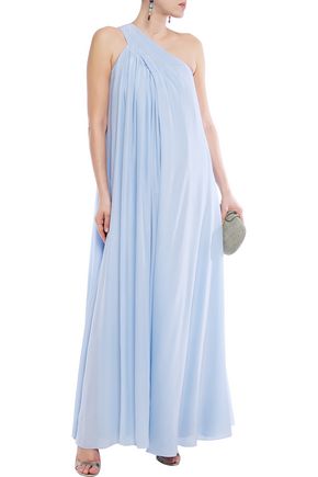 LANVIN ONE-SHOULDER GATHERED CREPE GOWN,3074457345622187775