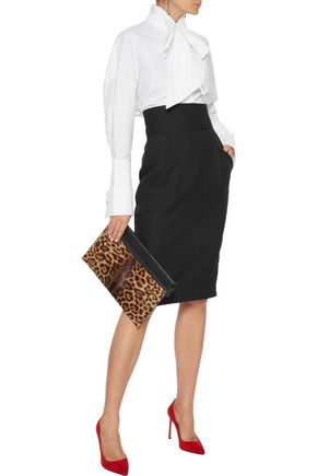 Alexandre Vauthier Pussy-bow Cotton-poplin Shirt In White