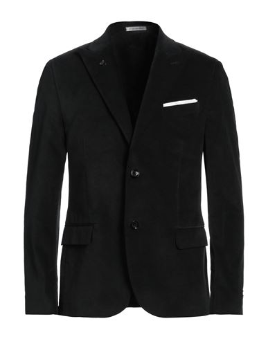 Man Blazer Black Size 40 Cotton, Elastane