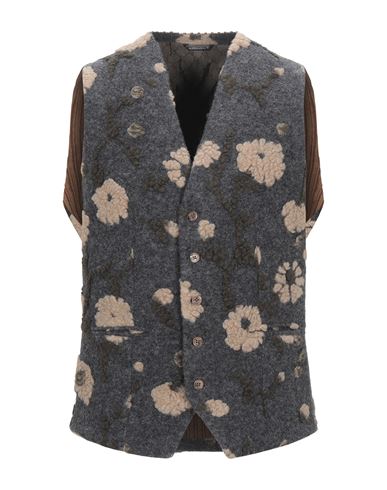 GREY DANIELE ALESSANDRINI GREY DANIELE ALESSANDRINI MAN TAILORED VEST GREY SIZE 38 WOOL, POLYESTER 