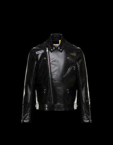 moncler leather jacket mens