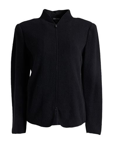 Giorgio Armani Woman Blazer Black Size 12 Wool, Cashmere, Polyester, Elastane