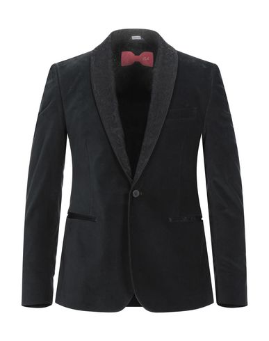 Man Blazer Black Size 40 Cotton, Elastane, Acetate, Rubber