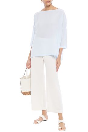 Click to view more detailed imagery on our partner's website M Missoni Silk Crepe De Chine Blouse In Sky Blue