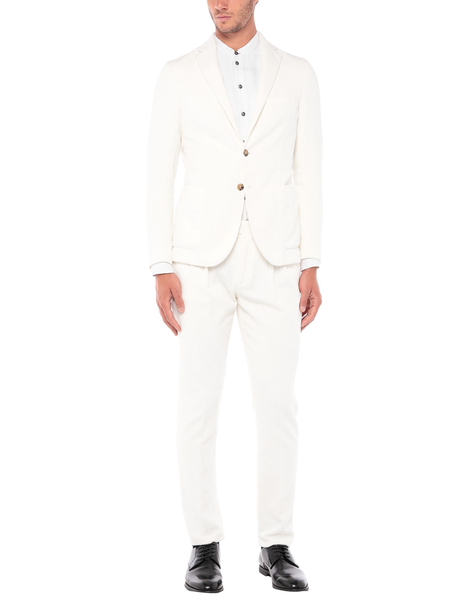 ＜YOOX＞ ★ELEVENTY メンズ スーツ ホワイト 52 コットン 100%