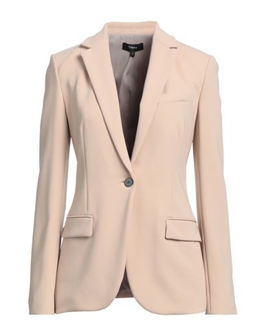 Theory Woman Suit Jacket Beige Size 0 Triacetate, Polyester