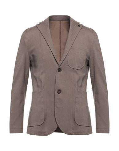 Barbati Man Suit Jacket Brown Size 42 Viscose, Polyamide, Elastane