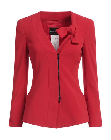 Shop Emporio Armani Woman Blazer Red Size 6 Acetate, Wool, Viscose, Polyamide, Elastane